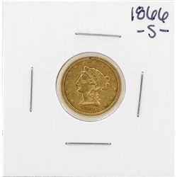 1866-S $2 1/2 Liberty Head Quarter Eagle Gold Coin