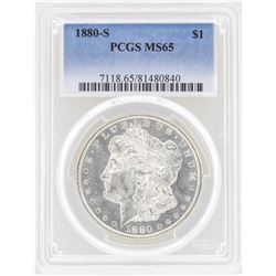 1880-S $1 Morgan Silver Dollar Coin PCGS MS65