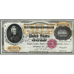 1900 $10,000 Gold Certificate Note