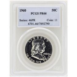 1960 Franklin Half Dollar Proof Coin PCGS PR66