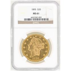 1895 $20 Liberty Head Double Eagle Gold Coin NGC MS61