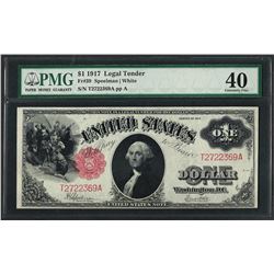 1917 $1 Legal Tender Note Fr.39 PMG Extremely Fine 40