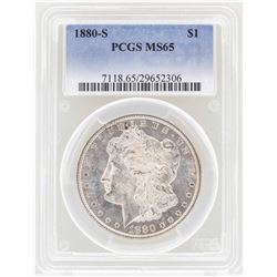 1880-S $1 Morgan Silver Dollar Coin PCGS MS65