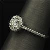 Image 3 : 14KT White Gold 0.61 ctw Diamond Solitaire Engagement Ring