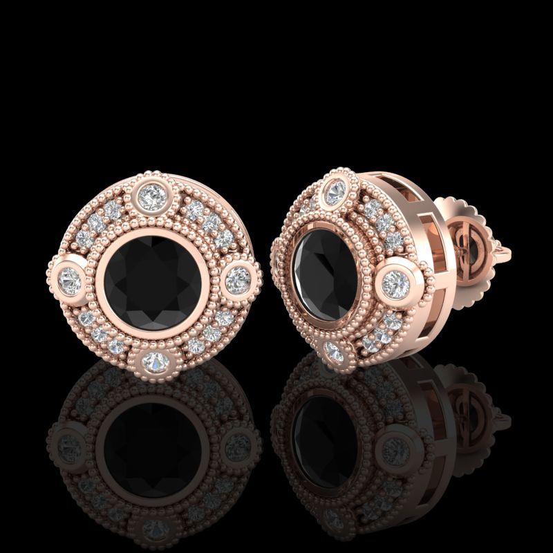 Charles Colvard Moissanite Diamond Halo Earrings One Carat Tw