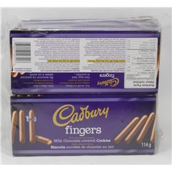 10 BOXES OF CADBURY FINGERS COOKIES