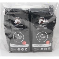 2 BAGS OF KICKING HORSE GROUND COFFEE SOLD WITH
