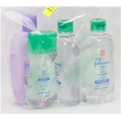 BAG OF ASSORTED BABY OIL