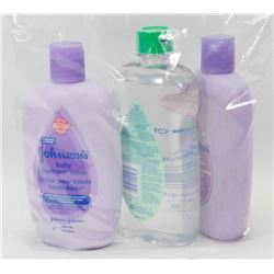 BAG OF ASSORTED BABY OIL