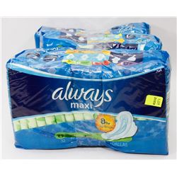 3 BAGS OF ALWAYS MAXI 32 PADS