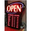 Image 1 : LED OPEN SIGN WITH STORE HOURS