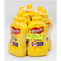 LOT OF 7 - 400ML FRENCHES YELLOW MUSTARD