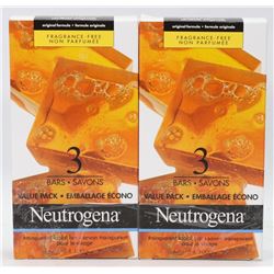 TWO BOXES WITH THREE BARS EACH OF NEUTROGENA