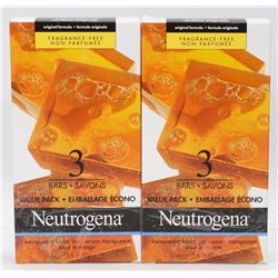 TWO BOXES WITH THREE BARS EACH OF NEUTROGENA