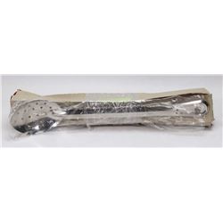 NEW 15" STAINLESS PERFORATED SPOONS - LOT OF 12