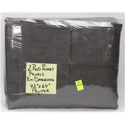2 ROD POCKET PANELS RM DARKENING