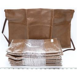 LOT OF 10 NEW BROWN REUSABLE VINYL APRONS