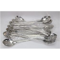 NEW 15" STAINLESS SLOTTED SPOONS - LOT OF 12