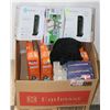 Image 1 : LARGE BOX OF ITEMS INCLUDING TEST PREP KITS,