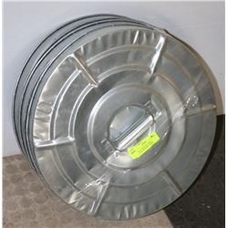 LOT OF 5 STAINLESS STEEL GARBAGE CAN LIDS ( TOOLS