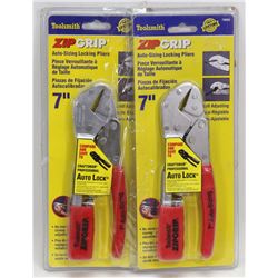 PAIR OF 7" ZIP-GRIP AUTO SIZING LOCKING  ( TOOLS )