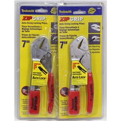 PAIR OF 7" ZIP-GRIP AUTO SIZING LOCKING  ( TOOLS )
