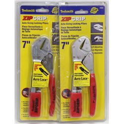 PAIR OF 7" ZIP-GRIP AUTO SIZING LOCKING  ( TOOLS )