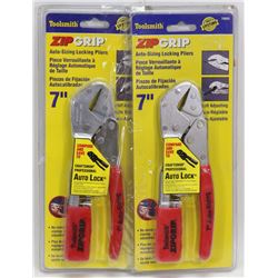 PAIR OF 7" ZIP-GRIP AUTO SIZING LOCKING  ( TOOLS )