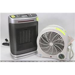 LOT OF TWO FAN FORCED ELECTRIC HEATERS