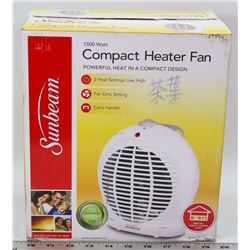 SUNBEAM COMPACT HEATER FAN