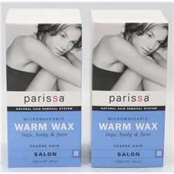 TWO BOXES OF PARISSA MICROWAVEABLE WARM WAX