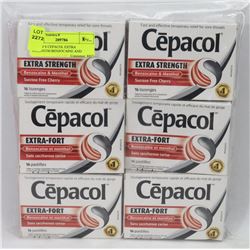LOT OF 6 CEPACOL EXTRA STRENGTH BENZOCAINE AND
