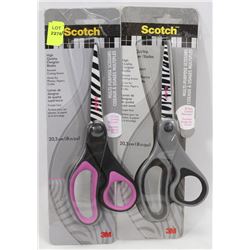 TWO PAIRS OF SCOTCH 8" BLADE SCISSORS