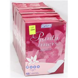 5 BOXES OF OPTION+ PANTY LINERS