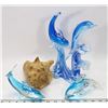 Image 1 : SET OF 4 DOLPHINS BLUE BLOWN