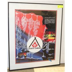 SCOUTS CANADA FRAMED AND DOUBLE MATTED MISSION