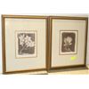 Image 1 : PAIR OF MATCHING STYLE FRAMED MATTED FLOWER