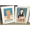 Image 1 : PAIR OF FRAMED CAFE PICTURES ON WITH MINOR CRACK
