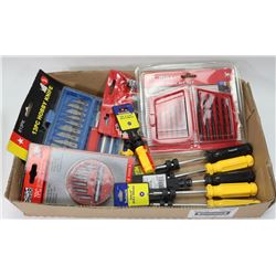 FLAT OF NEW TOOLS - HOBBY KNIFE SET, SCREWDRIVERS