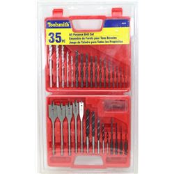 NEW 35PC ALL PURPOSE DRILL BIT SET ( TOOLS )