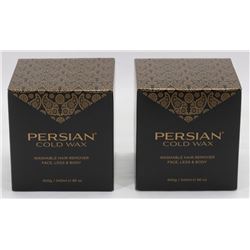 TWO BOXES OF PERSIAN COLD WAX WASHABLE HAIR