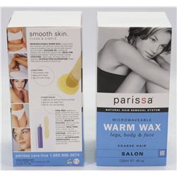 TWO BOXES OF PARISSA WARM WAX COARSE HAIR