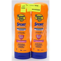 TWO BOTTLE OF BANANA BOAT SPORT SPF 60 SUNSCREEN