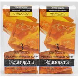 TWO BOXES OF THREE BARS OF NEUTROGENA