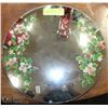 Image 1 : VINTAGE ROUND CURVED PAINTED GLASS MIRROR 12"D