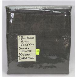 2 ROD POCKET PANELS 42" X 63"