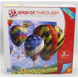 NEW SEALED REAL 3D PUZZLE OF AIR BALLOONS  ( MISC )