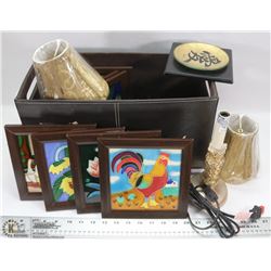 FAUX LEATHER MAGAZINE RACK WITH NEW PAIR OF MINI