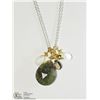 Image 1 : SILVER LABRADORITE NECKLACE W/GENUINE STONES