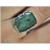 Image 1 : SILVER LARGE LABRADORITE RING SIZE 6.75